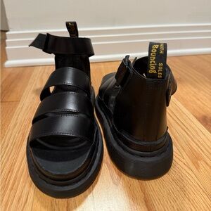 Dr. Martens Black Leather Open-Toe Sandals- never worn!